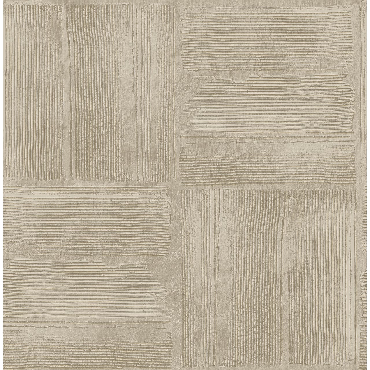 RoomMates Dimensional Square Taupe Plaster Peel & Stick Wallpaper